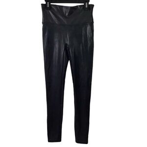 Spanx Faux Leather Metallic Leggings